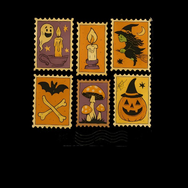 Halloween Witch and Pumpkin Sticker Set