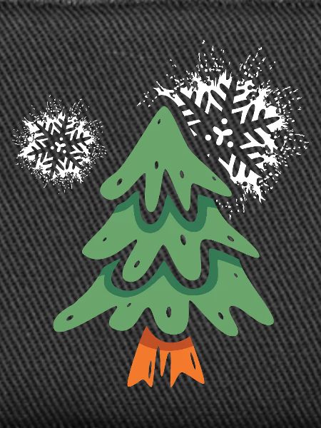 Weihnachtsbaum mit Schneeflocken