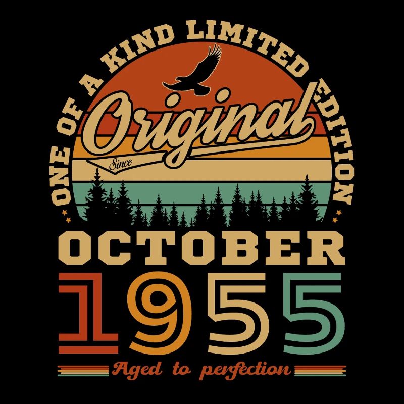 October 1955 Vinatge Retro Birthday Gift