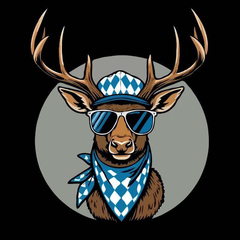 Alpen Hirsch Servus Hirschgeantler Tracht Oktober
