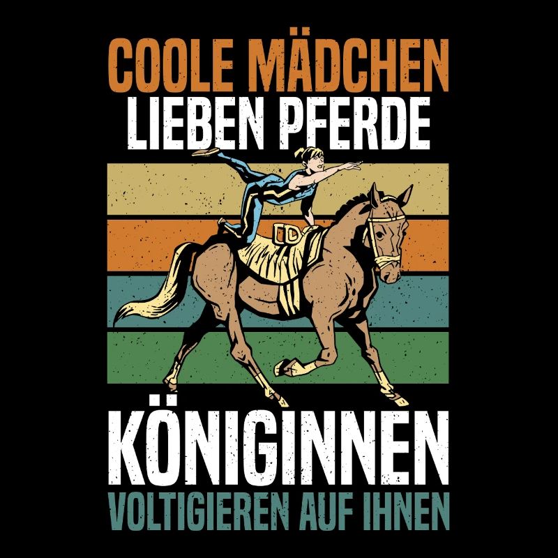 Coole Mädchen Voltigieren Reiten Pferd