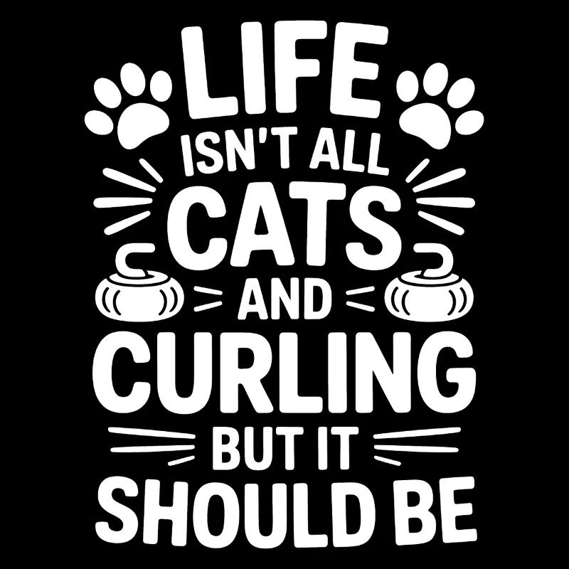 Curling Dire Chats Drôle Curling Cadeau