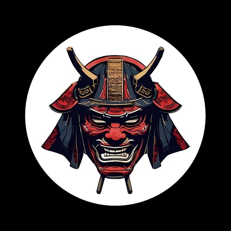 Casque de démon Oni rouge