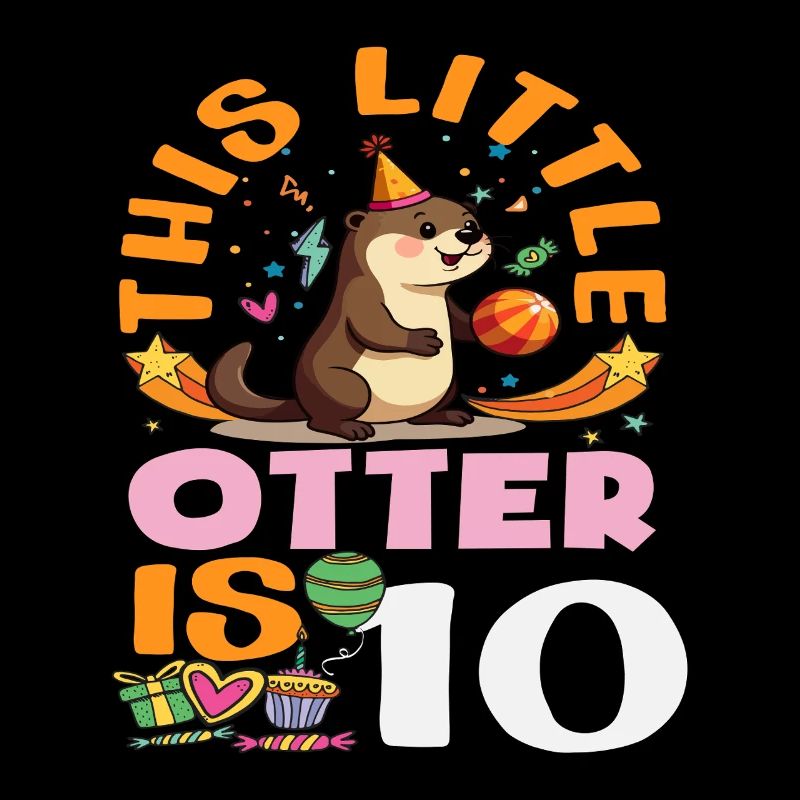 This Otter Is 10 - Cute Birthday Motif