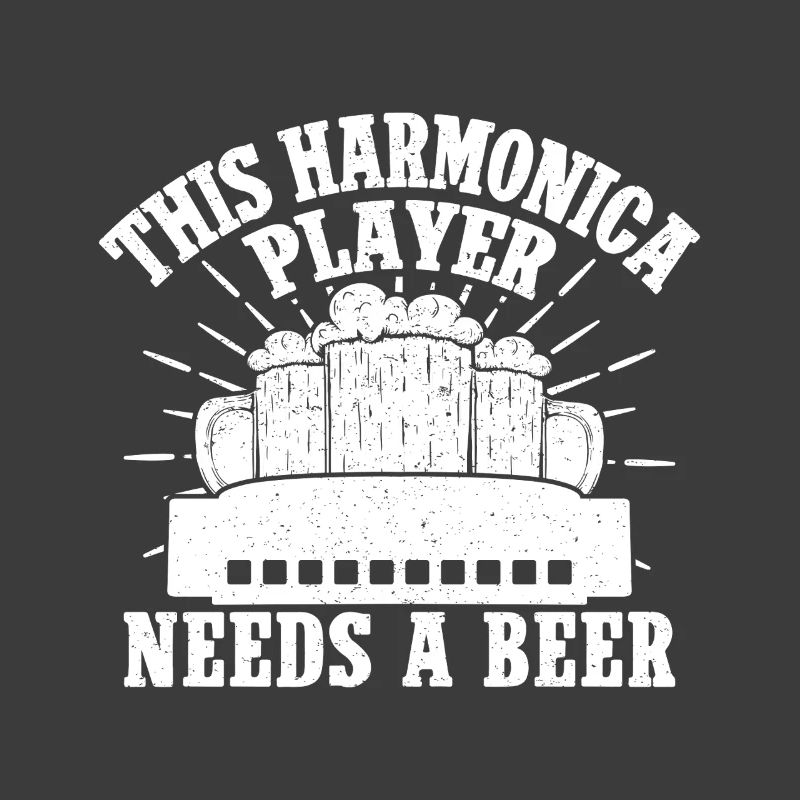 Harmonica Musican Needs A Beer Harmonica