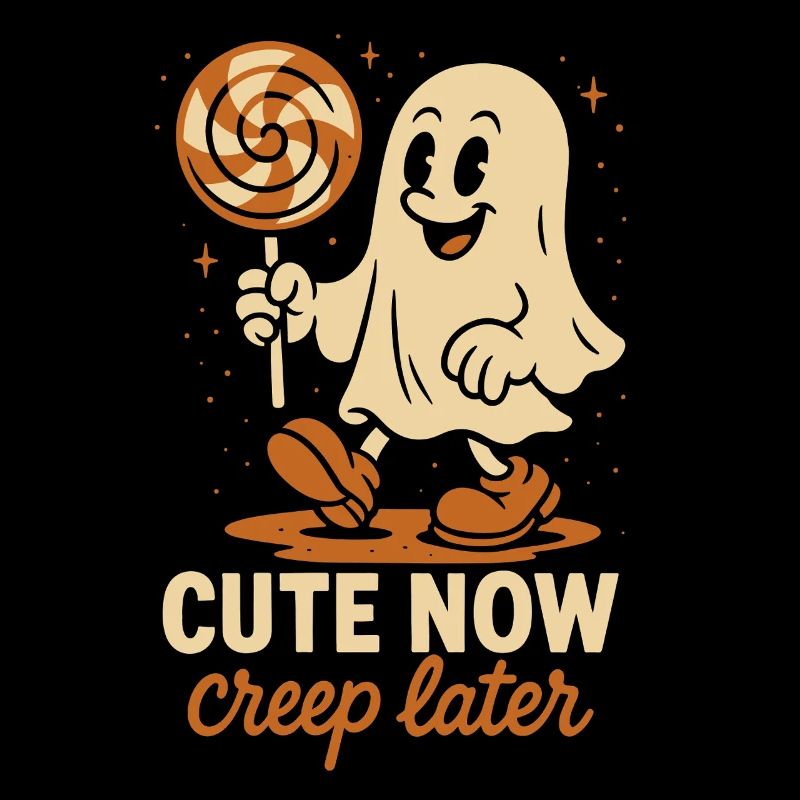 Niedlich Jetzt Grusel Später Lustiger Halloween Geist