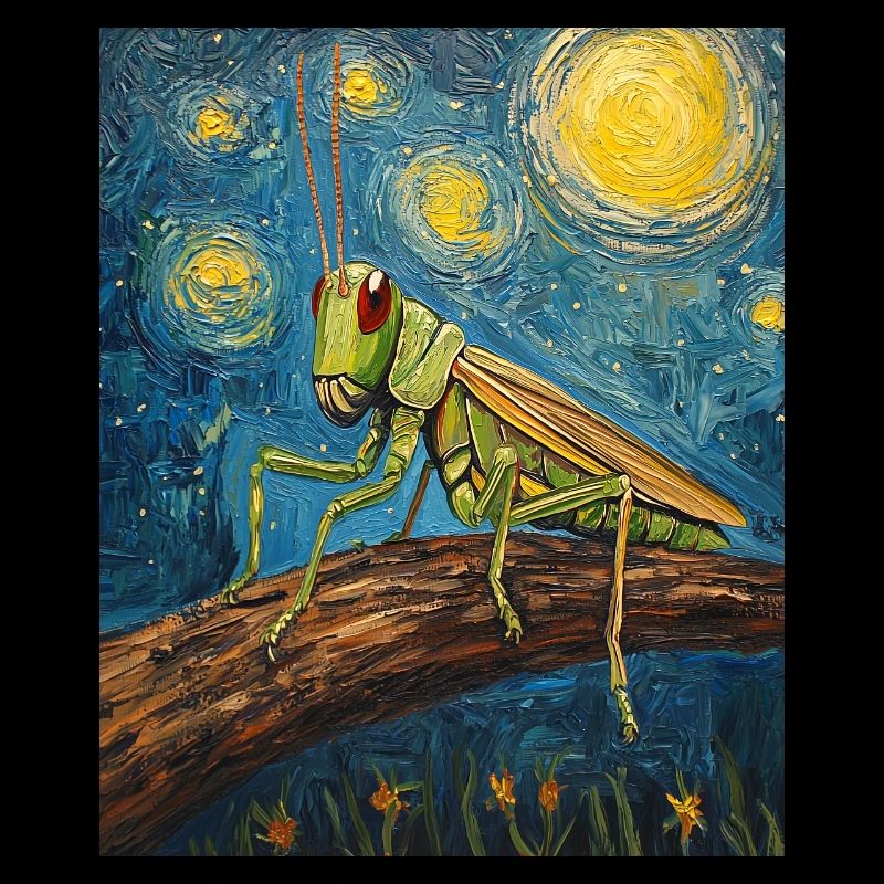 Grasshopper Grasshopper Van Gogh Style