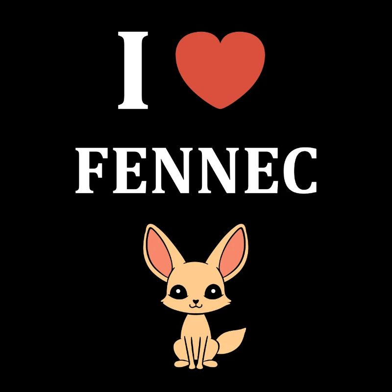 J'aime Fennec Cartoon