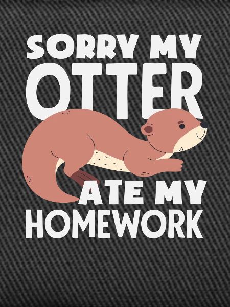 Seeotter Cartoon Hausaufgaben