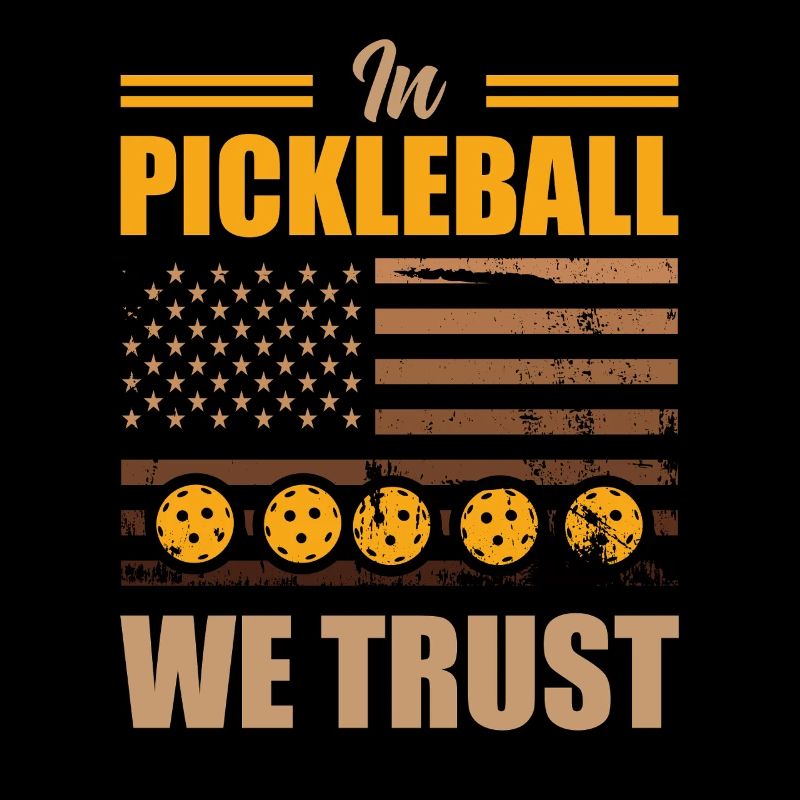 Pickleball We Trust USA Flag