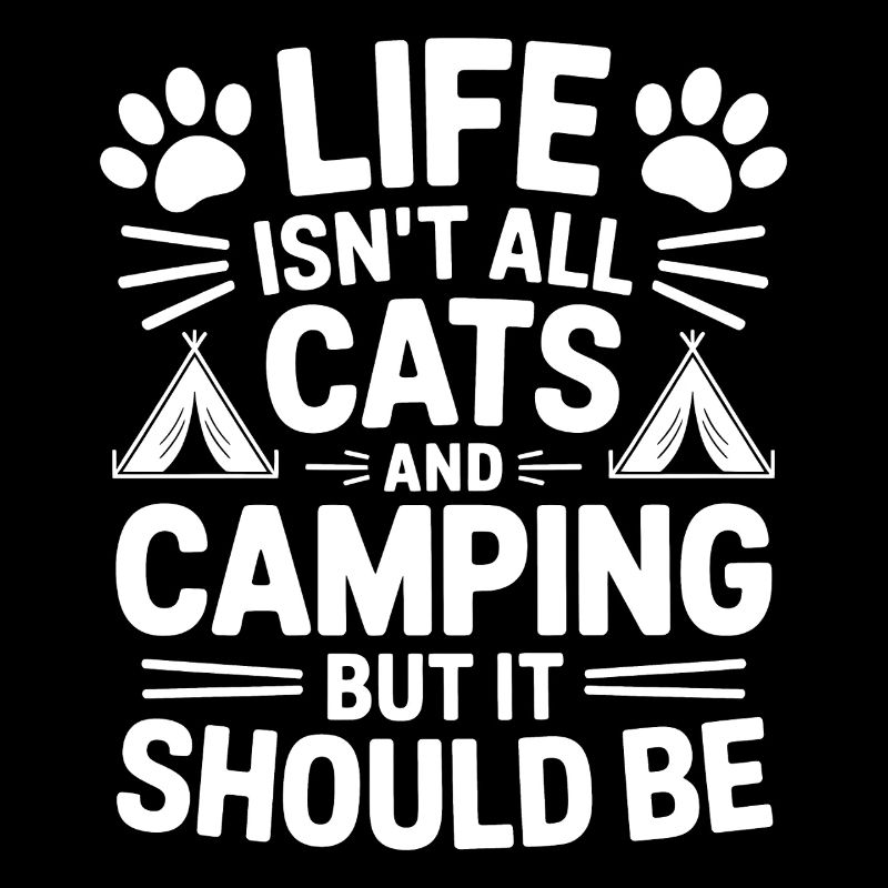 Camping Spruch Katzen Lustiges Zelten Geschenk