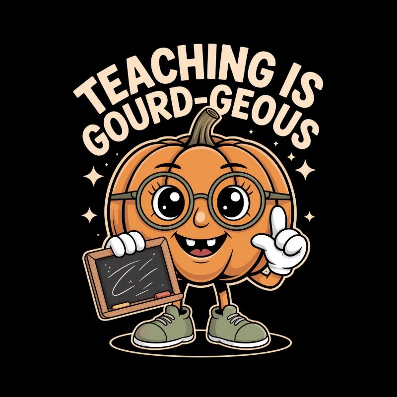 Autumn Teacher Saying Teaching Is Gourd Geous