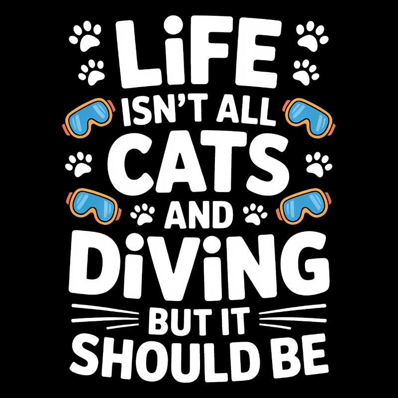Tauchen Spruch Katzen Lustiges Tauchen Geschenk