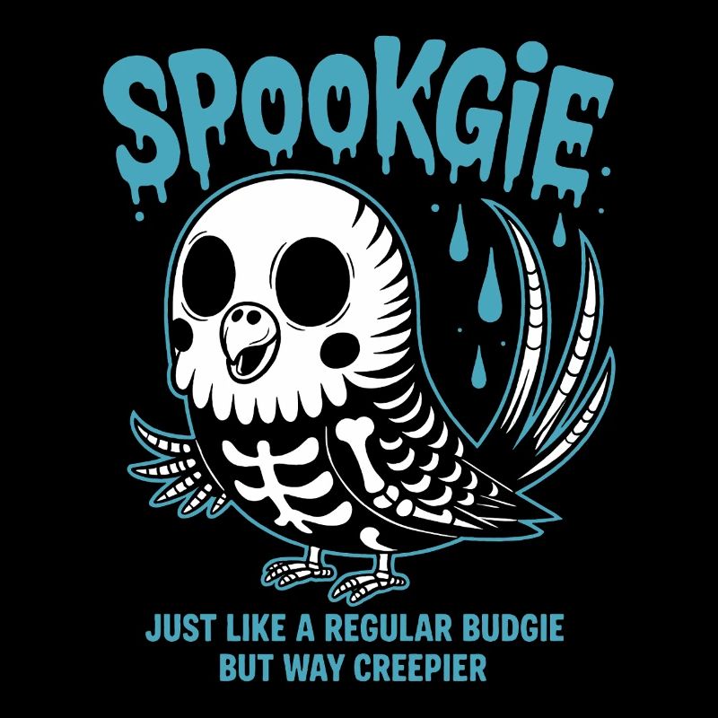 Spooky Perruche Squelette Halloween