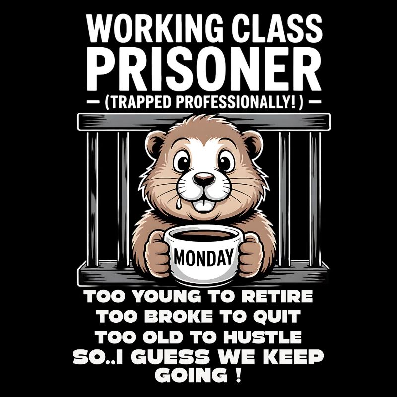 Monday Trapped Arbeit lustiges Arbeits Outfit