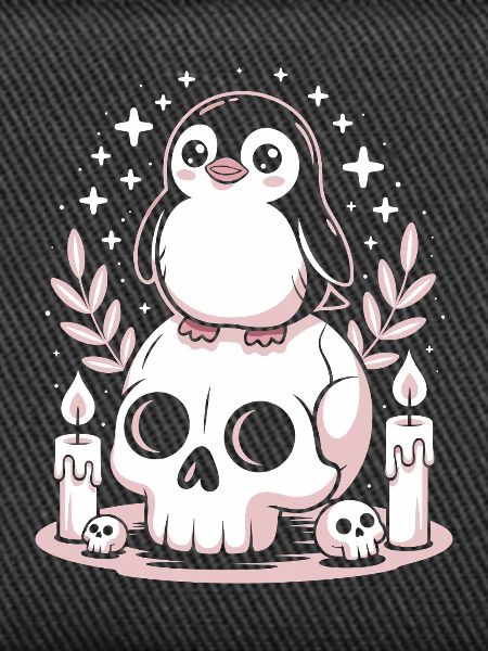 Kawaii Pastel Goth Penguin