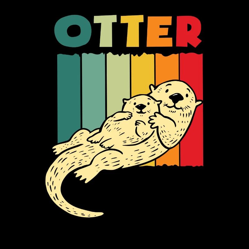 Retro Seeotter Cartoon