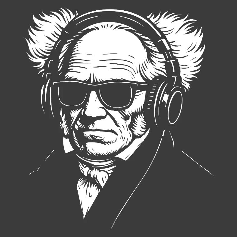 Vintage Schopenhauer German Philosopher Portrait