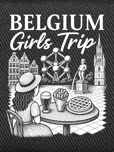 Belgien Mädelstrip Illustration