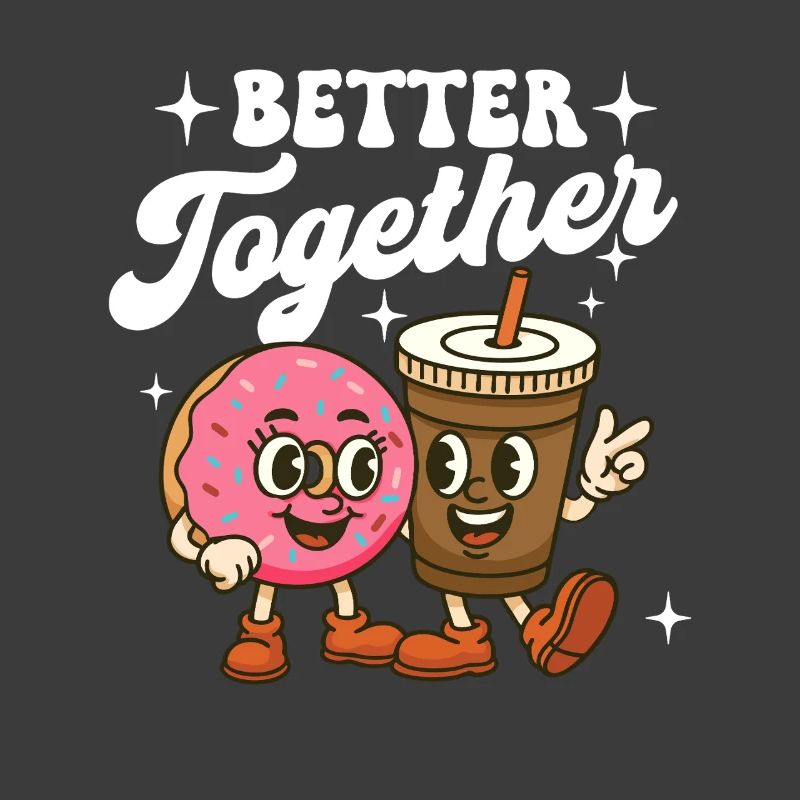 Better Together Cute Coffee Pair Love