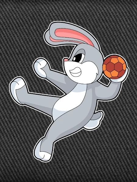 Rabbit Handball Player Handball