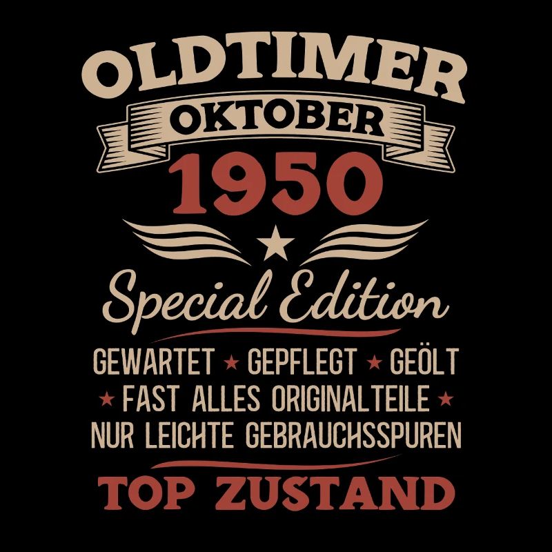 75. Geburtstag Geschenk Oldtimer Oktober 1950