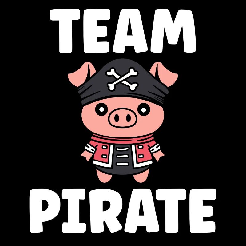 Cochon Pirate Kawaii Équipe
