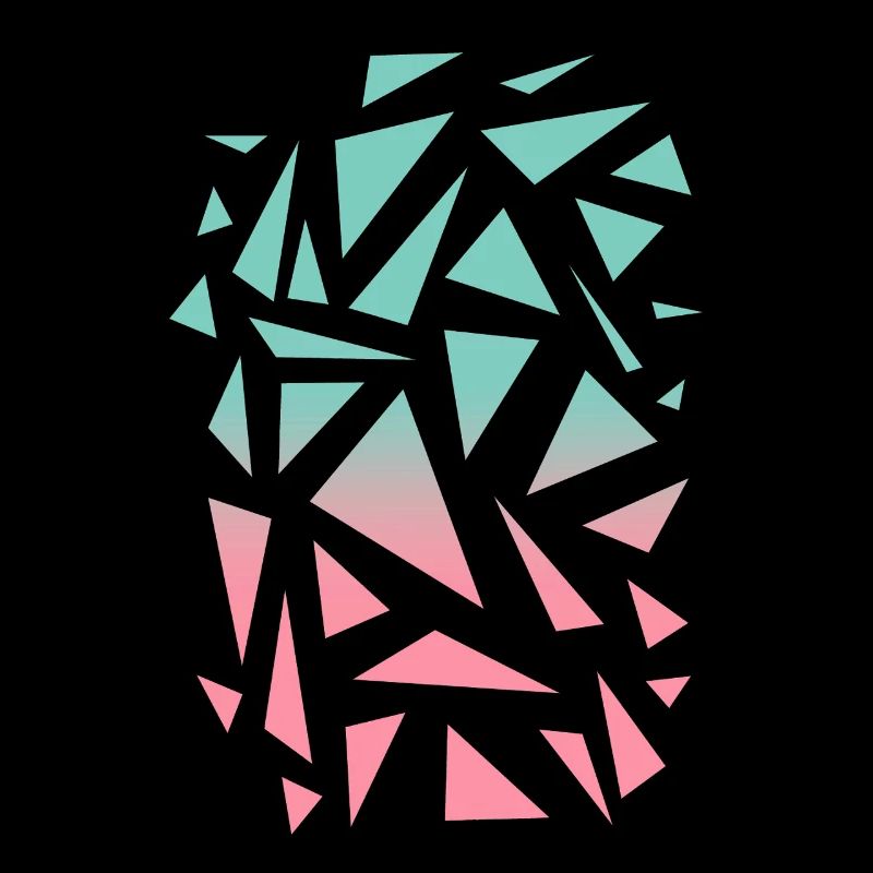 Triangle Pattern - Turquoise Pink