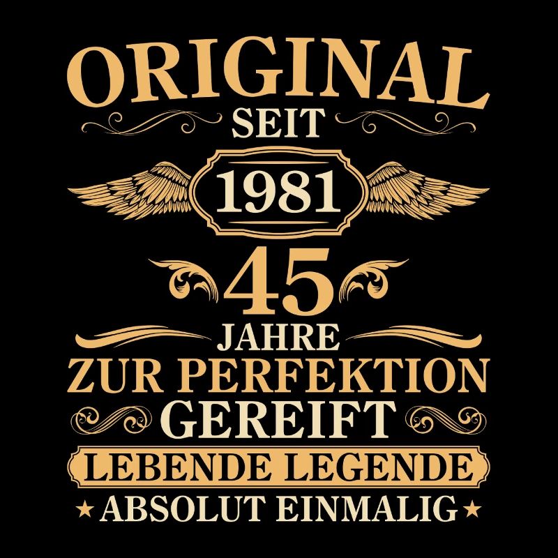 Cadeau original pour le 45e anniversaire, millésime 1981