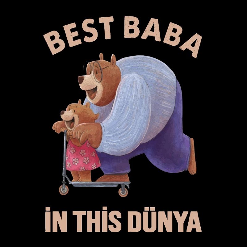 Best Baba - Türk Baba Father's Day Bear Design