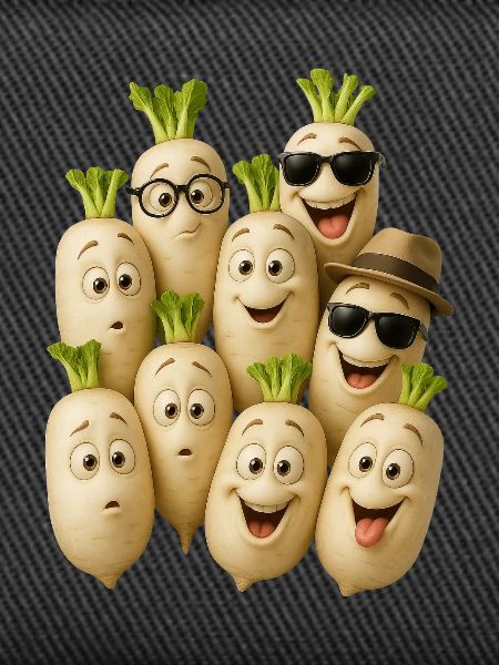 Happy Radish Characters