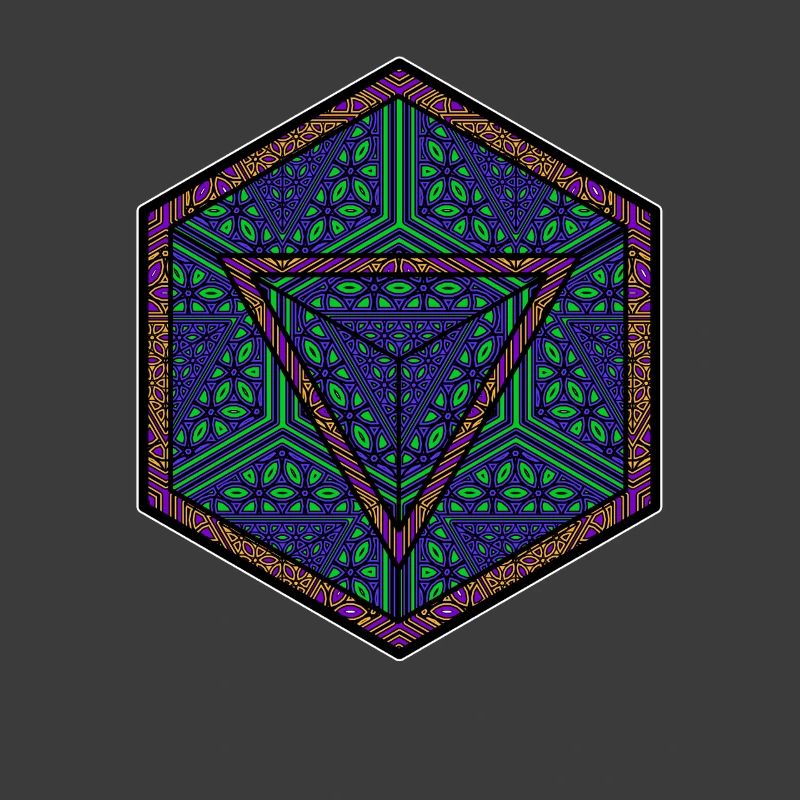 Mandala Kaleidoscope Triangle Pattern Psychedelic