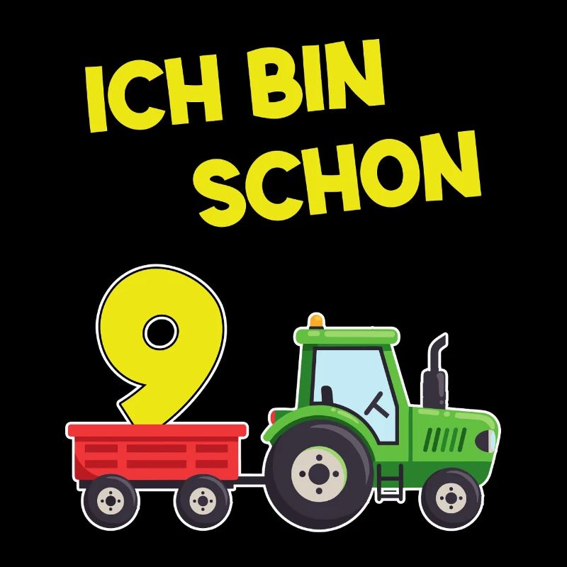 Ich Bin Schon 9 Traktor 9 Jahre Alt Geburtstag 