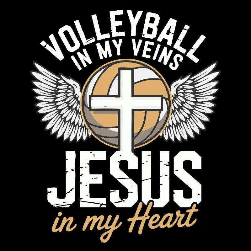 Volley-ball et Jésus – Conception d’une croix avec des ailes