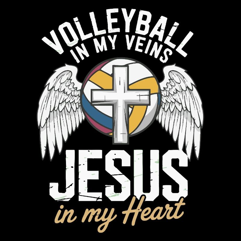 Volley-ball et Jésus – Conception d’une croix avec des ailes