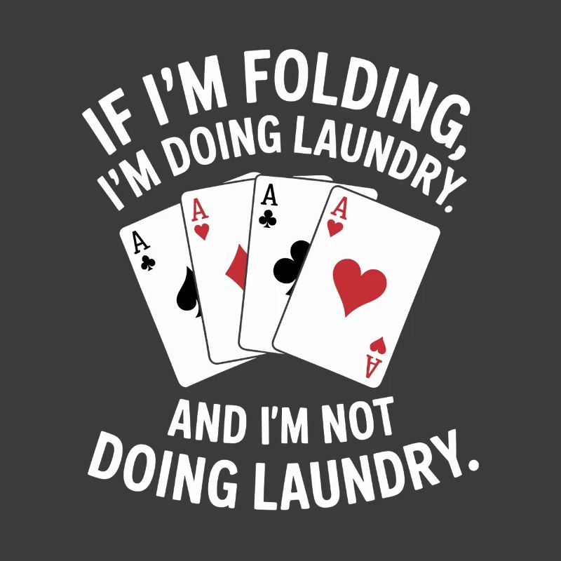 Falten oder Wäsche: Kartenhumor
