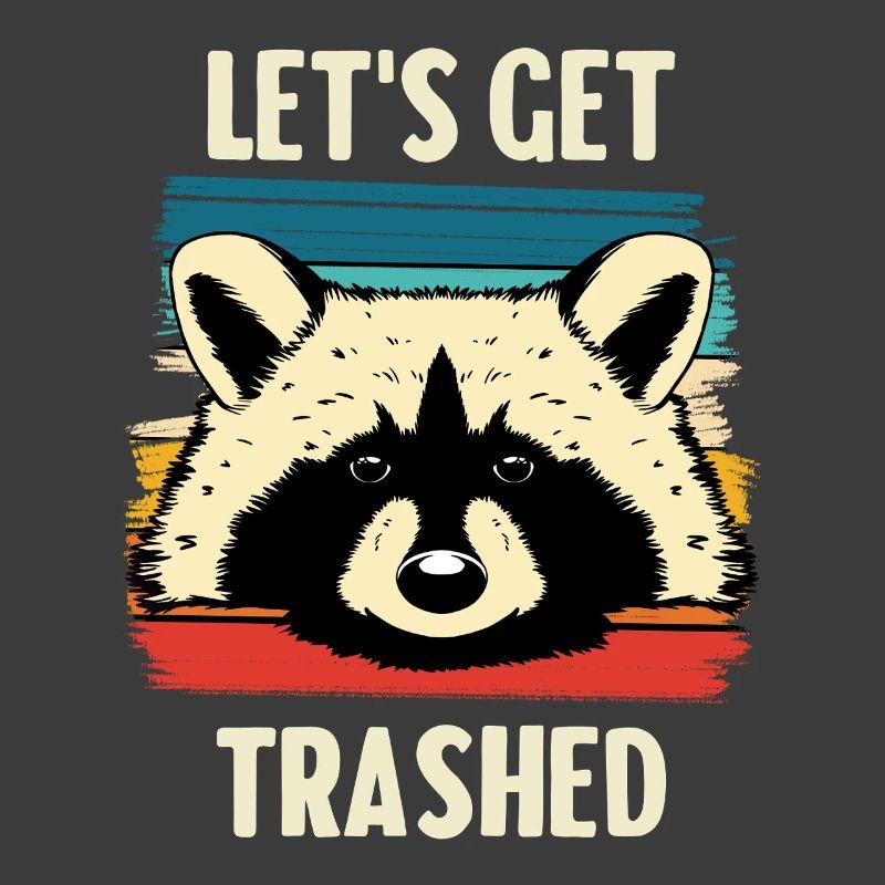 Rayures rétro raton laveur - Let’s Get Trashed