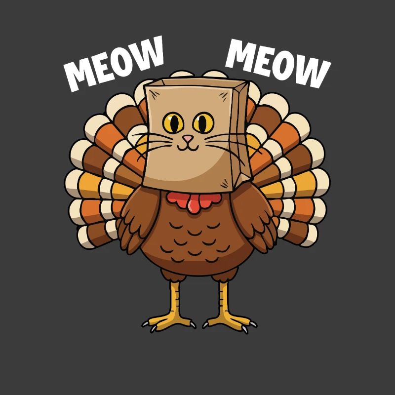 Dinde Chat Thanksgiving Récolte d’automne