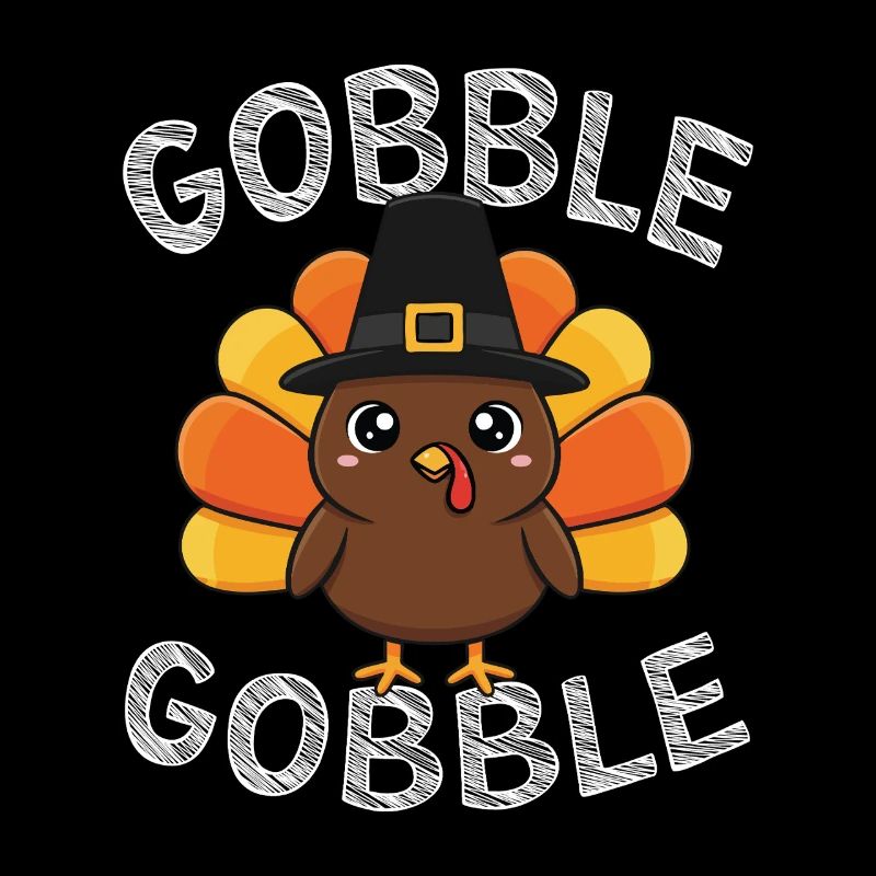 Gobble Gobble Autumn Fun Thanksgiving Spirit