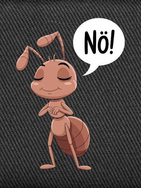 No! Funny Ant Illustration