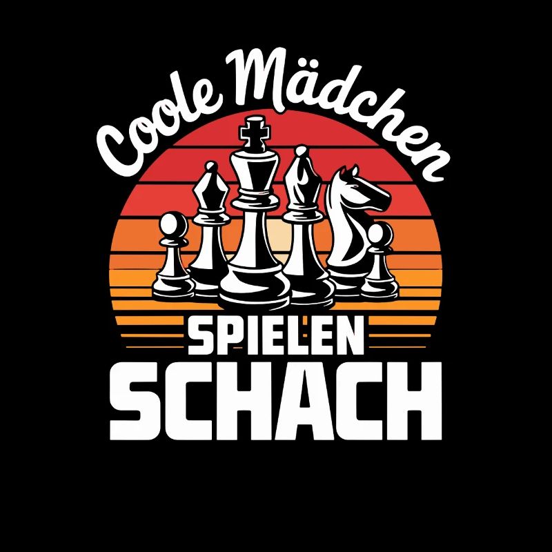 Coole Mädchen Spielen Schach Retro