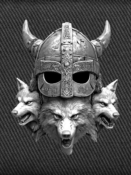 Viking Helmet Wolf