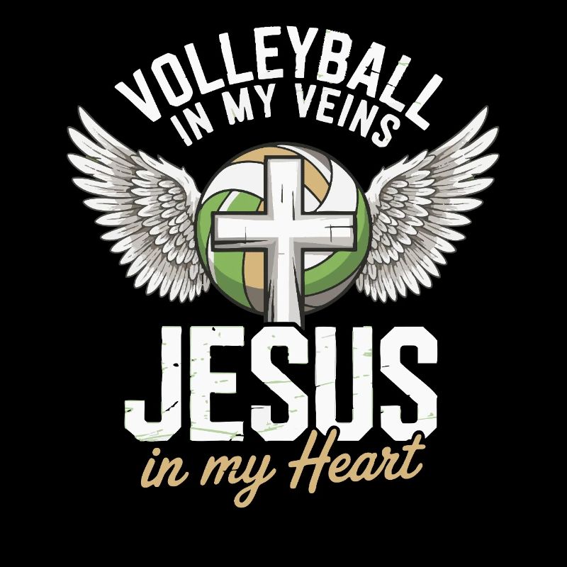Volley-ball et Jésus – Conception d’une croix avec des ailes