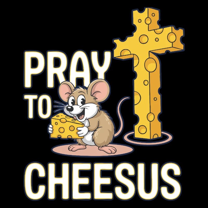 Pray to Cheesus – Mouse & Cheese Cross
