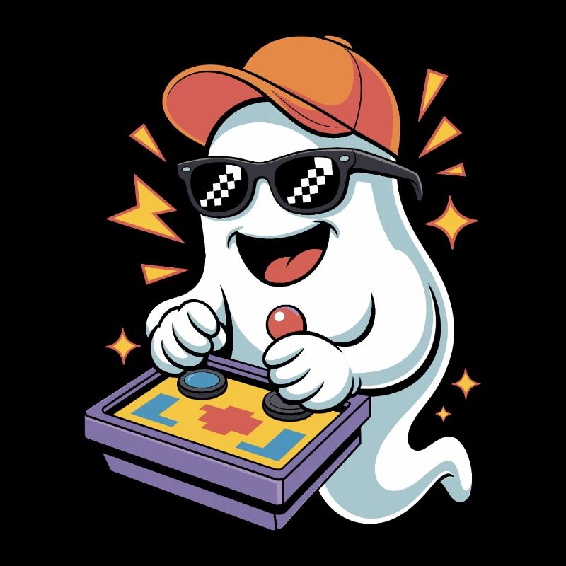 Retro Gamer Halloween Ghost
