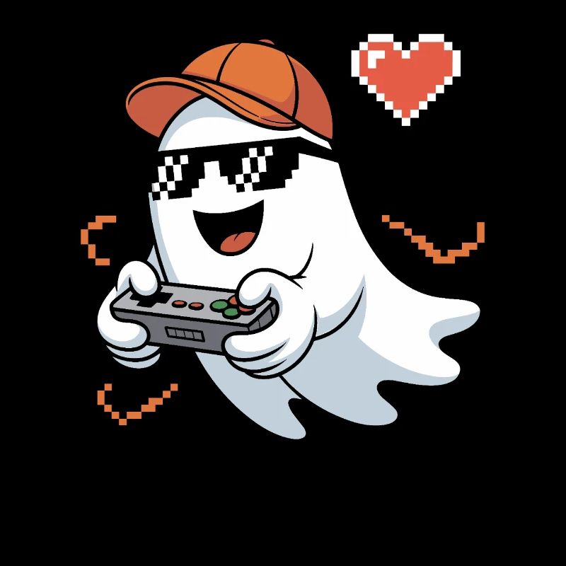 Retro Gamer Halloween Geist