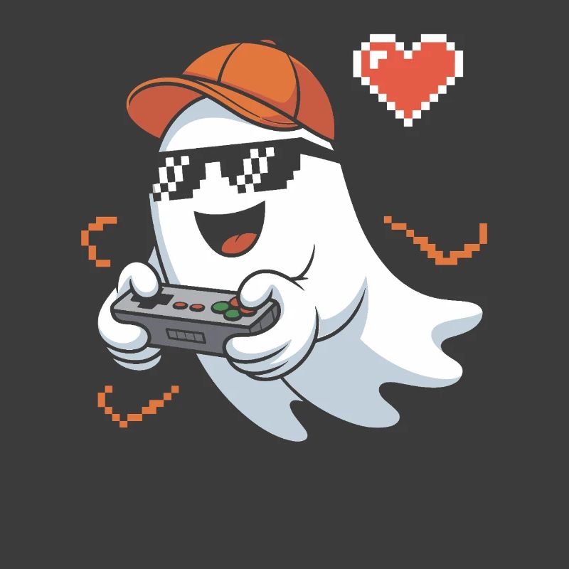 Retro Gamer Halloween Ghost