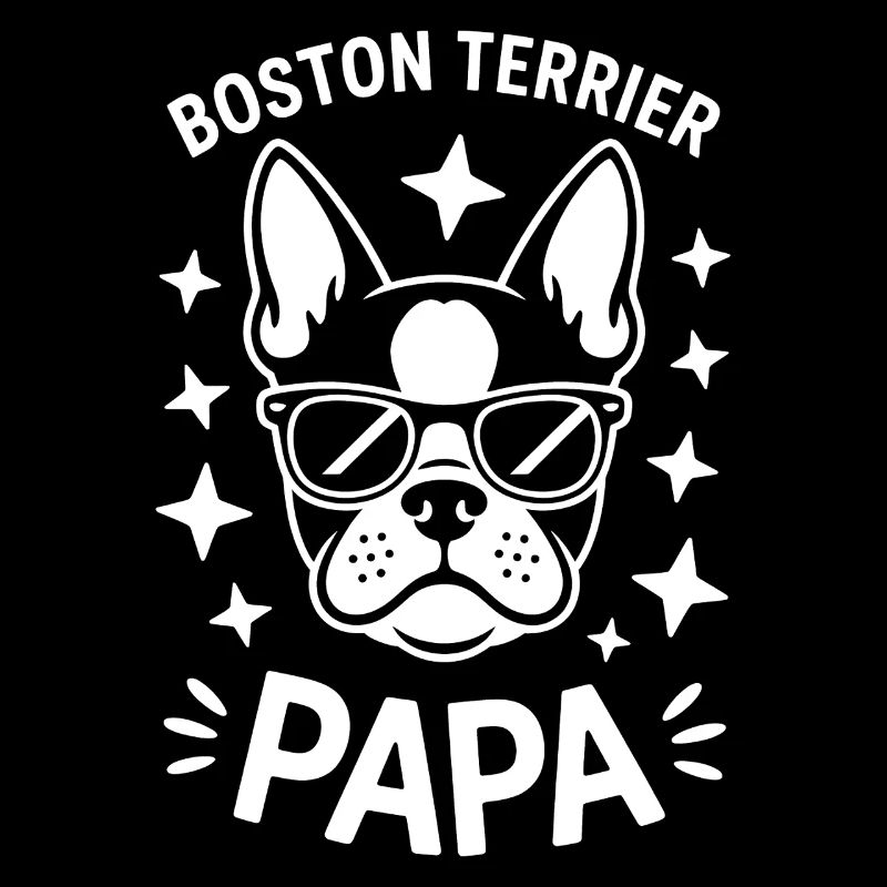 Boston Terrier Spruch Papa Boston Terrier Geschenk
