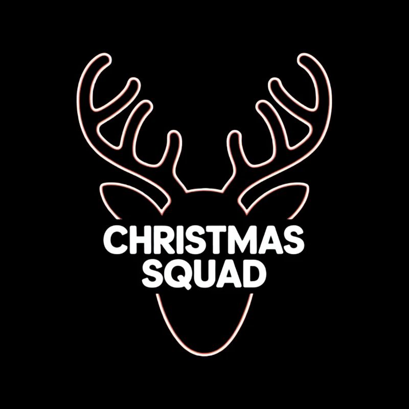 Neon Hirsch Geweih Christmas Squad