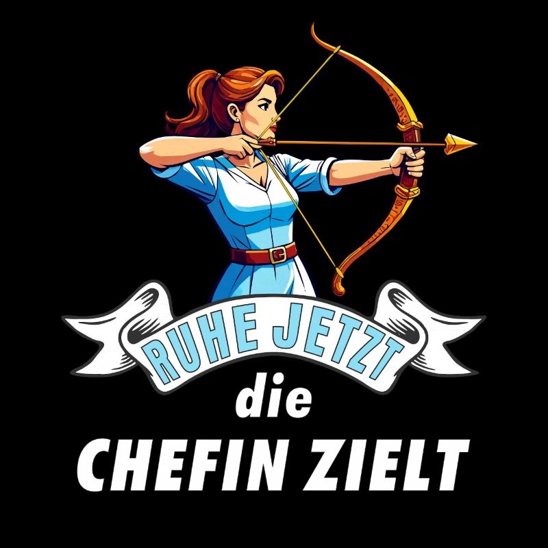 Bogenschützin Chefin zielt
